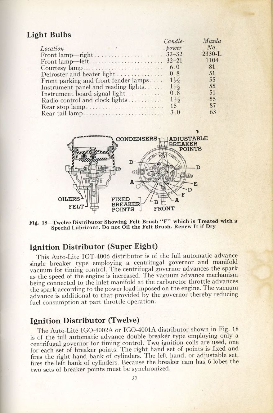 1938 Packard Super 8 and 12 Owners Manual Page 42